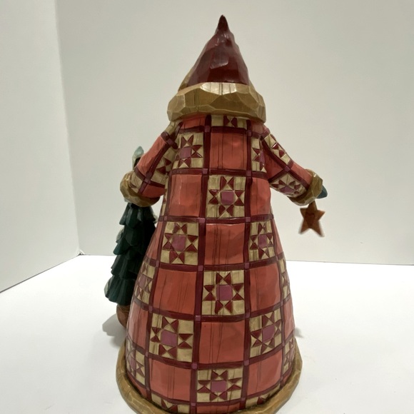 Jim Shore Dashing Through the Snow Santa Quilt Robe Winter Scene Christmas Tree - Picture 3 of 15